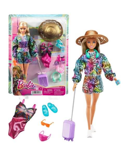 Barbė keliautoja su skrybėle &bdquo;Holiday Fun&rdquo;, HGM54  