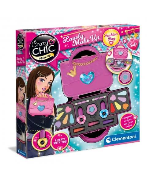 Makiažo rinkinys rankinuke mergaitėms „Lovely Make Up“, Crazy Chic