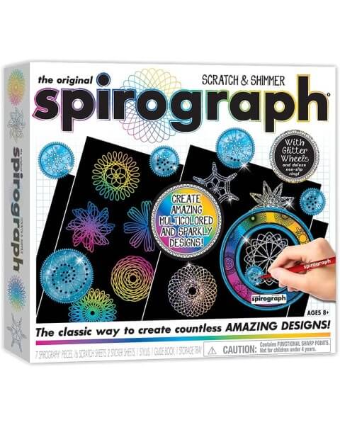 Pie&scaron;imo spiralėmis rinkinys &bdquo;Spirograph Scratch & Shimmer&rdquo; 