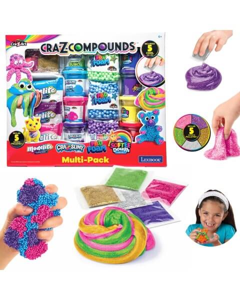Kūrybinis lipdymo ir formavimo rinkinys su 4 skirtingomis masėmis „4-Compound”, Cra-Z-Art 