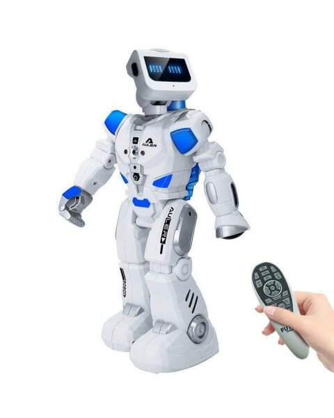 Programuojamas lietuviškai kalbantis robotas su pulteliu „Robertas”