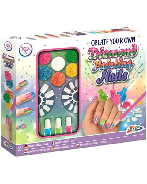 Nagų lakavimo rinkinys su dekoratyviais kristalais „Diamond Painting Nails”