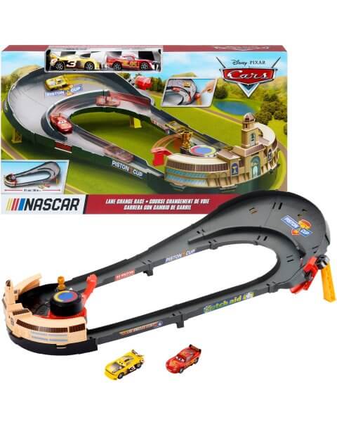 Cars trasa su 2 modeliukais &bdquo;NASCAR Lane Change Race Playset&rdquo;, HXJ33 