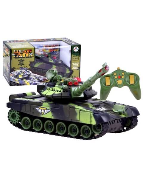 Žaislinis valdomas tankas „War Tank“, kamufliažo spalvos 