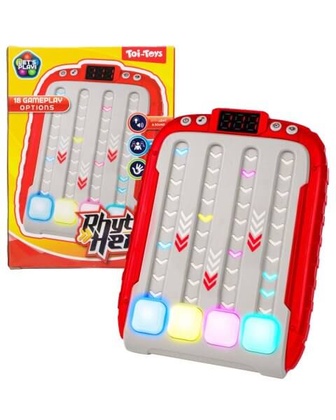 Elektroninis reakcijos žaidimas „Rhythm Hero”, raudonas