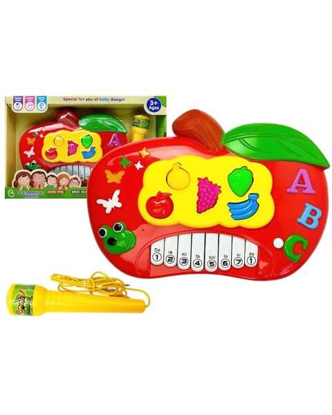Pianinas su mikrofonu vaikams &bdquo;Obuolys&rdquo; 