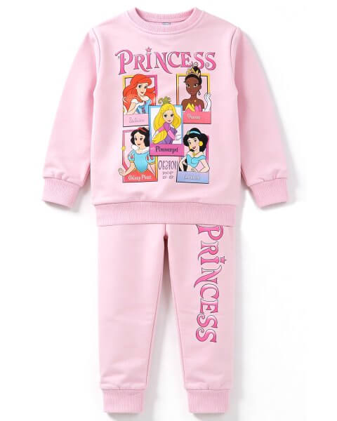 Komplektas mergaitei su džemperiu ir kelnėmis „Princess”, rožinis