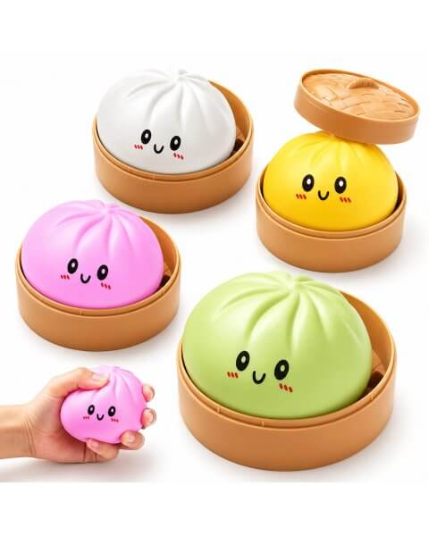 Antistresinis žaislas koldūnas „Dumplings”, 8,5 cm