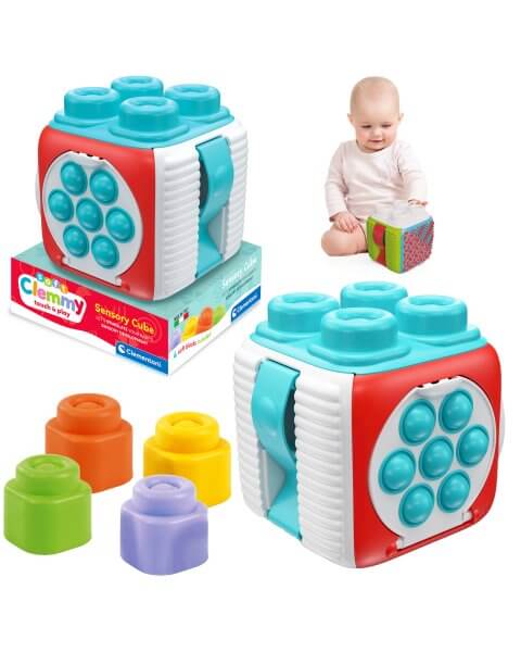 Baby Clemmy sensorinis kubas su kaladėlėmis kūdikiams 
