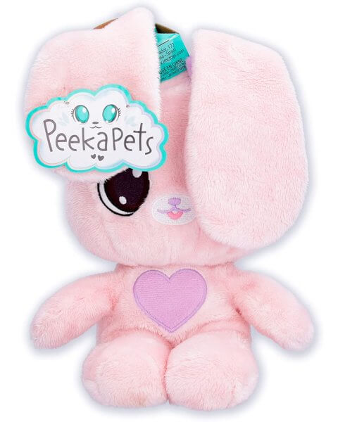 Migdukas kiškutis kūdikiams su judančiomis ausytėmis „PeekaPets”, rožinis