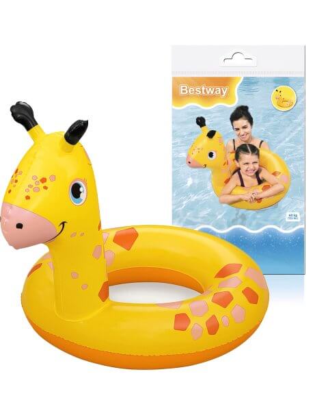 Pripučiamas plaukimo ratas &bdquo;Žirafa&ldquo;, 3-6 metai, 68 cm, Bestway 