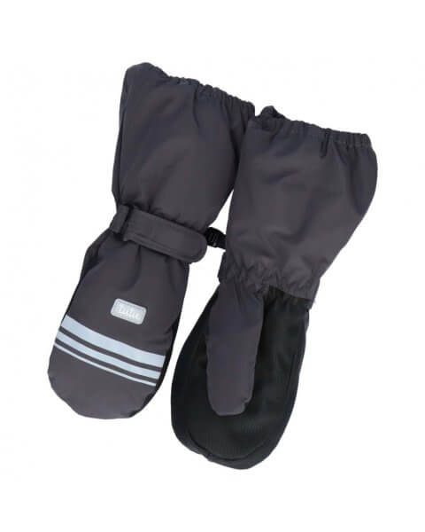 Kumštinės pirštinės berniukui su lipdukais, pilkos 