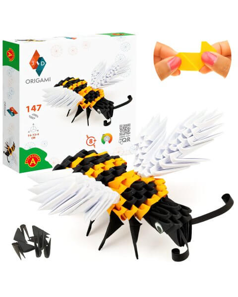 Origami lankstymas vaikams &bdquo;Bitutė&rdquo;, Origami 3D 
