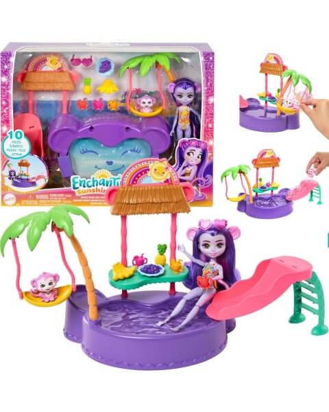 Enchantimals lėlės beždžionėlės baseino rinkinys, HTW73