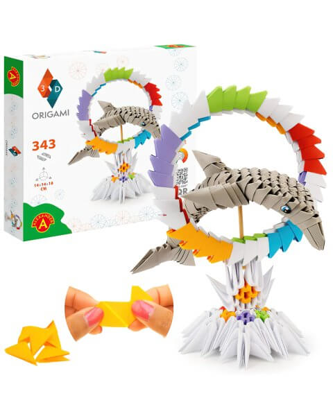 Origami lankstymas vaikams &bdquo;Delfinas&rdquo;, Origami 3D 
