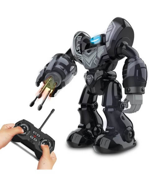 Šaudantis programuojamas robotas vaikams Robo Blast, juodas, Silverlit