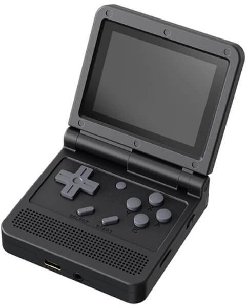 Nešiojamas žaidimų kompiuteris vaikams „Powkiddy V90”, 1500 žaidimų, juodas 