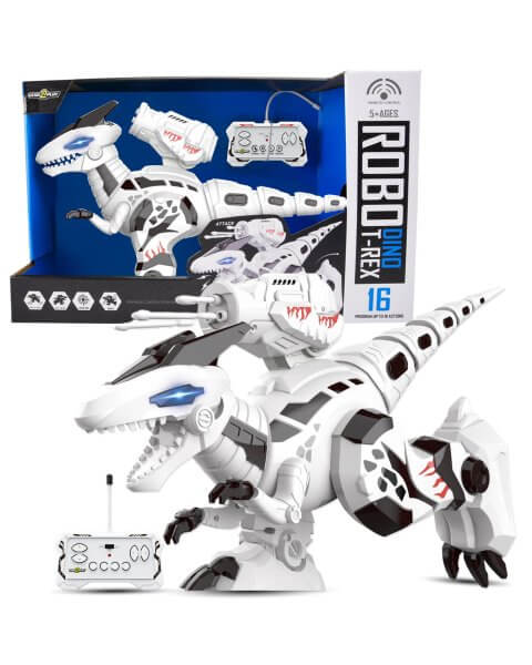Programuojamas pulteliu valdomas robotas dinozauras „Dino T-Rex”