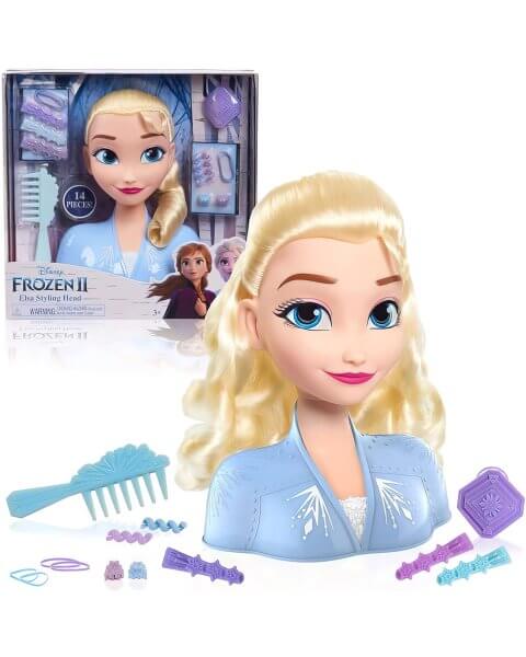 Frozen lėlės Elzos plaukų modeliavimo galva 