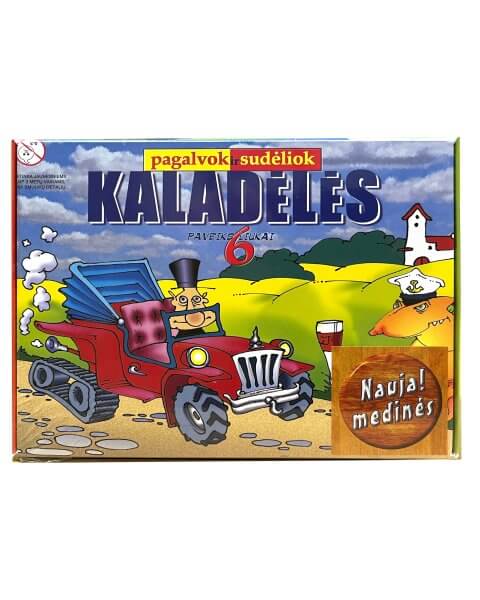 Medinės kaladėlės su paveiksliukais 