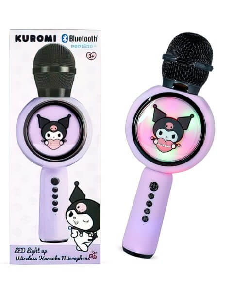 Karaoke mikrofonas vaikams su LED &scaron;viesomis &bdquo;Kuromi&rdquo; 