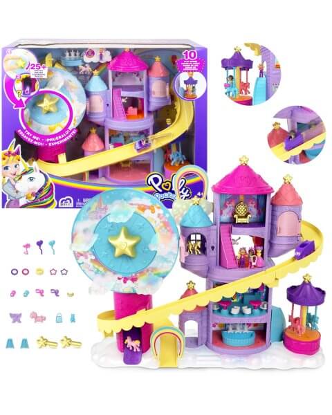 Polly Pocket rinkinys „Vaivorykštės atrakcionų parkas”, HBT13