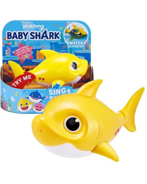 Interaktyvus plaukiantis rykliukas „Baby Shark”, geltonas