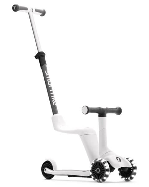 SmarTrike Xtend Mini triratis paspirtukas su sėdyne ir rankena, baltas