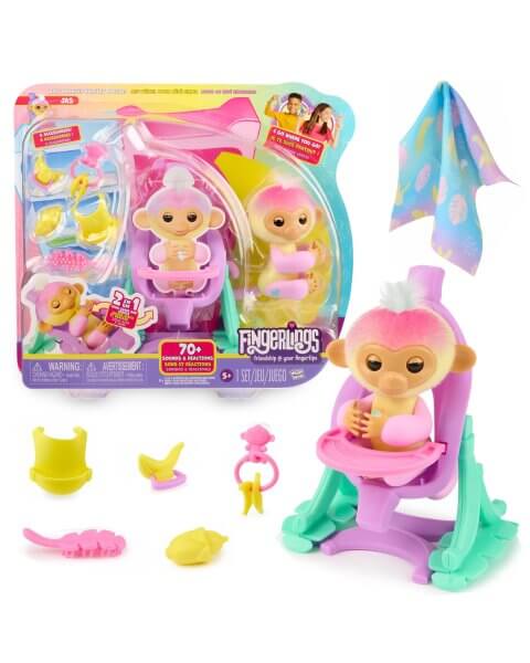 Fingerlings interaktyvi beždžionėlė su priežiūros rinkiniu „Deluxe”