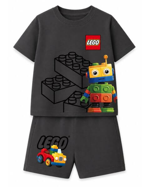 Komplektas berniukui su mar&scaron;kinėliais ir &scaron;ortais &bdquo;LEGO&rdquo;, tamsiai pilkas 
