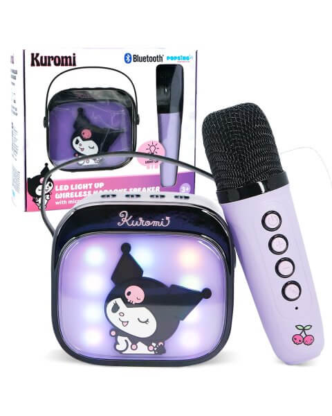 Vaiki&scaron;kas karaoke rinkinys su mikrofonu ir LED kolonėle &bdquo;Kuromi&rdquo; 