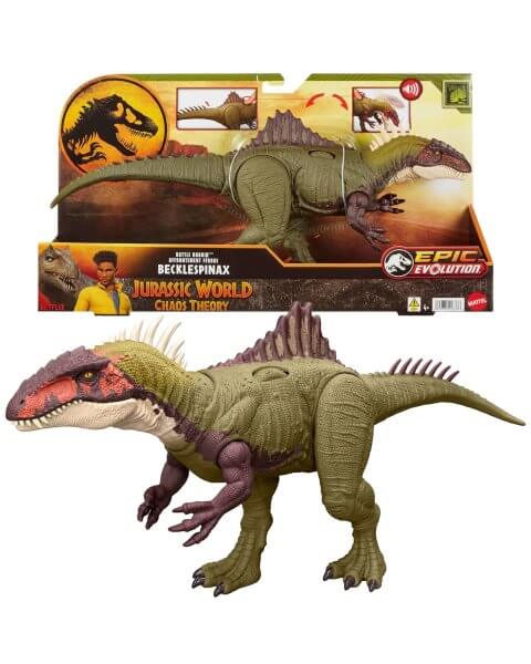 Žaislinis dinozauras su garsais &bdquo;Becklespinax&rdquo; Jurassic World, 43 cm, HXF52 