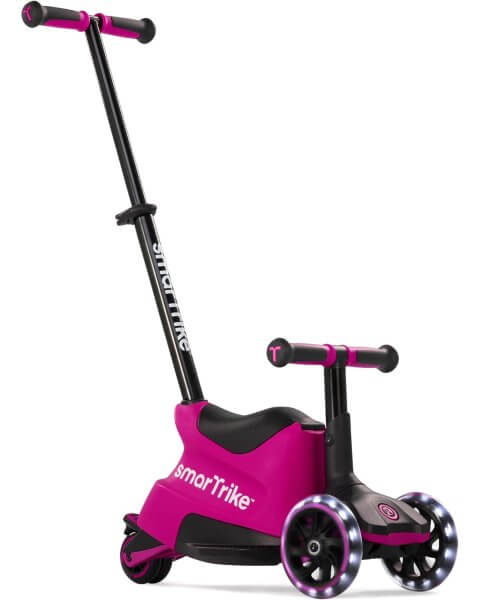SmarTrike Xtend triratis paspirtukas su sėdyne ir rankena, rožinis