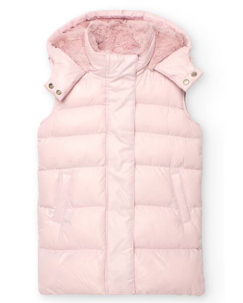 Pašiltinta liemenė mergaitei su kapišonu, rožinė, Boboli 