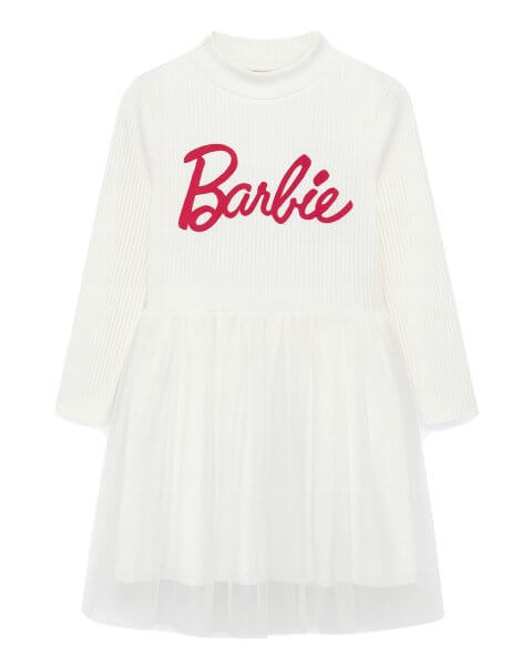 Suknelė mergaitei &bdquo;Barbie&rdquo;, balta