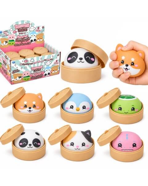 Antistresinis žaislas koldūnas &bdquo;Kawaii Kuties Dumpling&rdquo;, 8,5 cm 