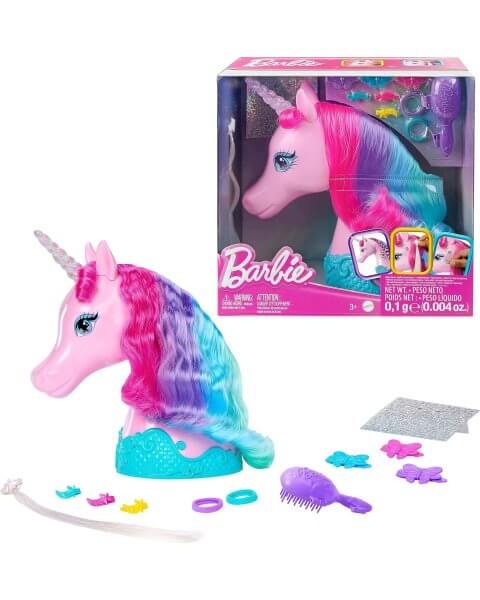Barbie vienaragio stilizavimo galva aksesuarais, HMD83 