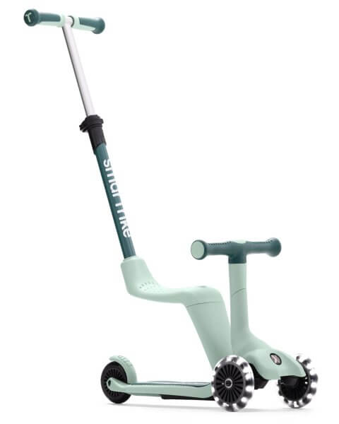 SmarTrike Xtend Mini triratis paspirtukas su sėdyne ir rankena, žalias