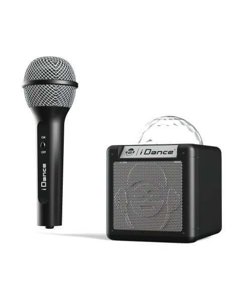 Bluetooth kolonėlė vaikams su šviesos rutuliu ir mikrofonu „Disco Cube 100”, iDance