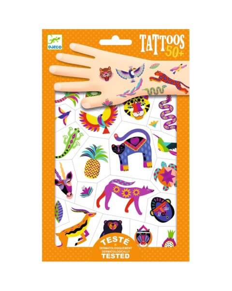 Djeco laikinos tatuiruotės vaikams „Laukinis grožis“ 