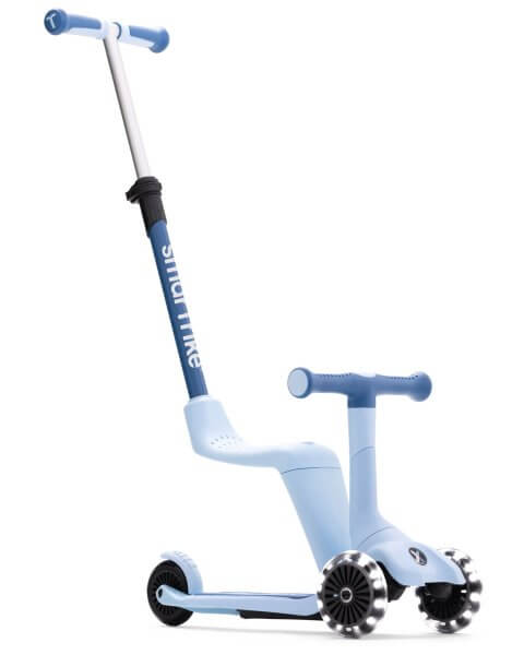 SmarTrike Xtend Mini triratis paspirtukas su sėdyne ir rankena, mėlynas