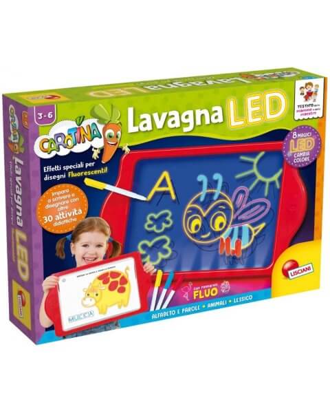 Šviečianti LED piešimo lentelė vaikams su flomasteriais, Lisciani