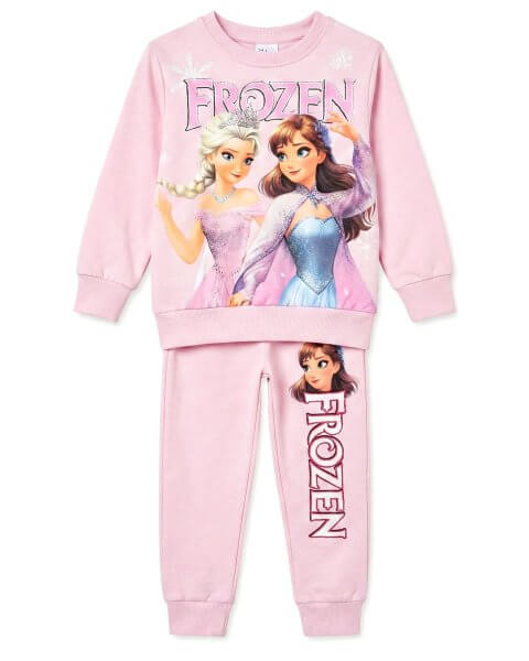 Komplektas mergaitei su džemperiu ir kelnėmis &bdquo;Frozen&rdquo;, &scaron;viesiai rožinis 
