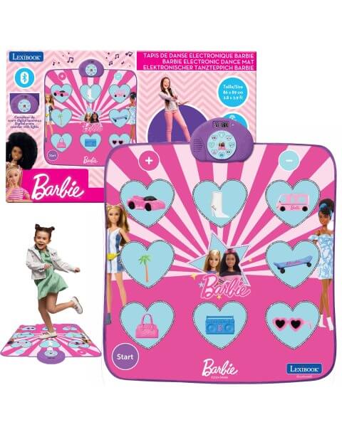 Elektroninis &scaron;okių kilimėlis vaikams su Bluetooth, &scaron;viesos efektais ir 6 žaidimų režimais &bdquo;Barbie&rdquo; 