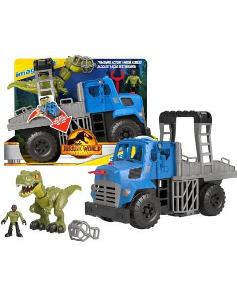 Sunkvežimis - gaudyklė su dinozauru tiranozauru „Break Out Dino Hauler”, Jurassic World, GVV50