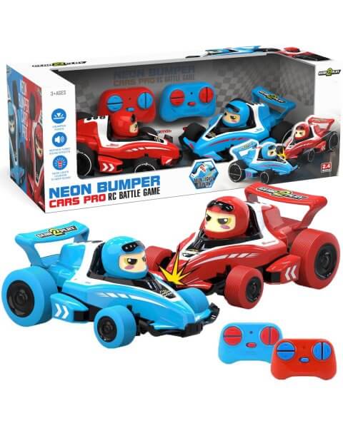 Valdomos Formulė-1 ma&scaron;inos 2 vnt. su garsais ir &scaron;vieomis &bdquo;Neon Bumper Cars Pro&rdquo; 