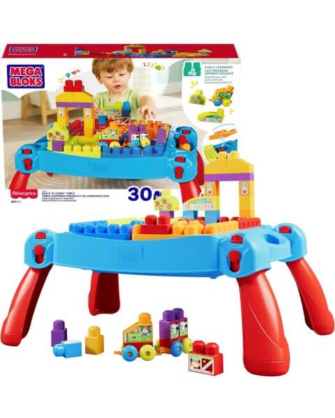 Mega Bloks staliukas su kaladėlėmis, tvarioje pakuotėje, CNM42