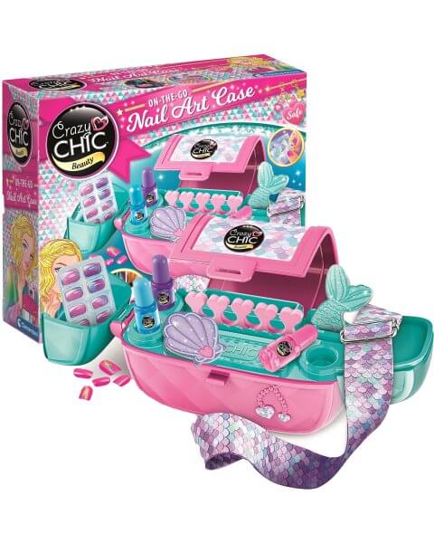 Kelioninis nagų lakavimo rinkinys mergaitėms su dėklu ir dirželiu nešiotis, Crazy Chic