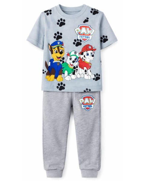 Komplektas berniukui su marškinėliais ir kelnėmis „Paw Patrol”, melsvai pilkas
