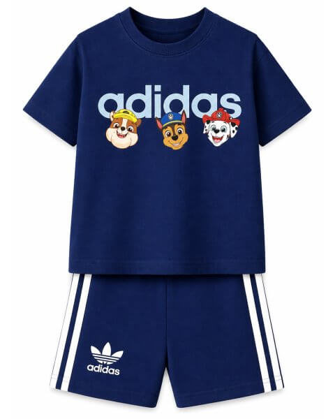 Komplektas berniukui su mar&scaron;kinėliais ir &scaron;ortais &bdquo;Adidas: Paw Patrol&rdquo;, tamsiai mėlynas 